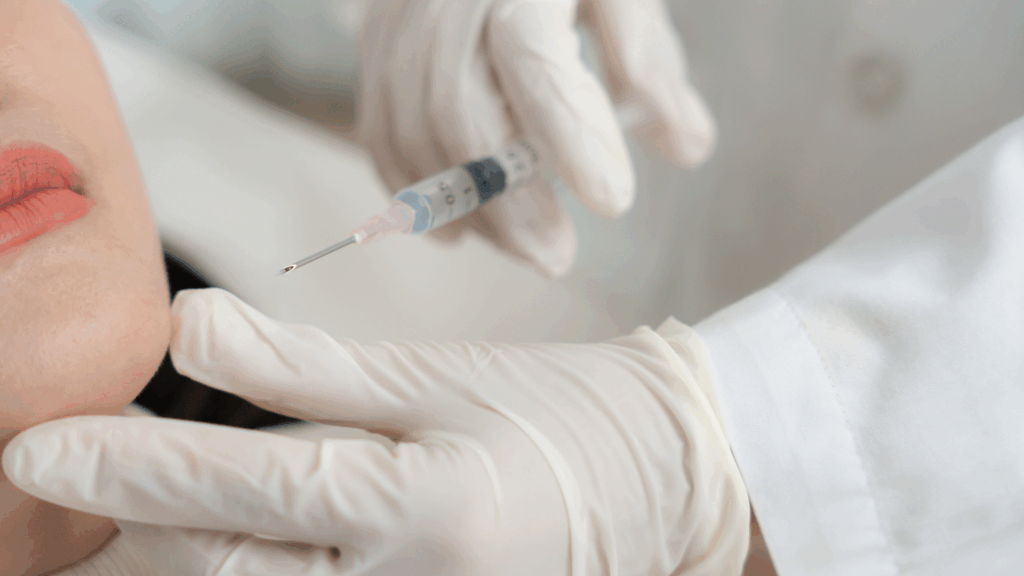 Medical professional administering skin whitening treatment in Islamabad using syringe injection for skin brightening